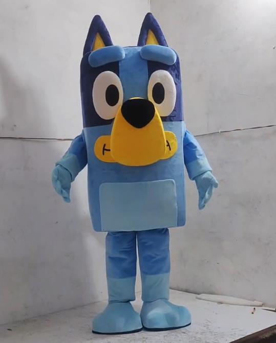 Both Blue Dog Bandit Heeler Dogs Mascot Costumes Party Birthday Suit