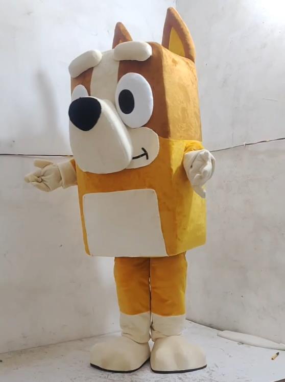 Both Blue Dog Bandit Heeler Dogs Mascot Costumes Party Birthday Suit