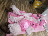 Pink Rose Fox Cat Fursuit Kigurumi Furry Costumes Furries