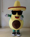 FurryWu Happy Straw Hat Fruit Avocado Mascot Costumes For Adult