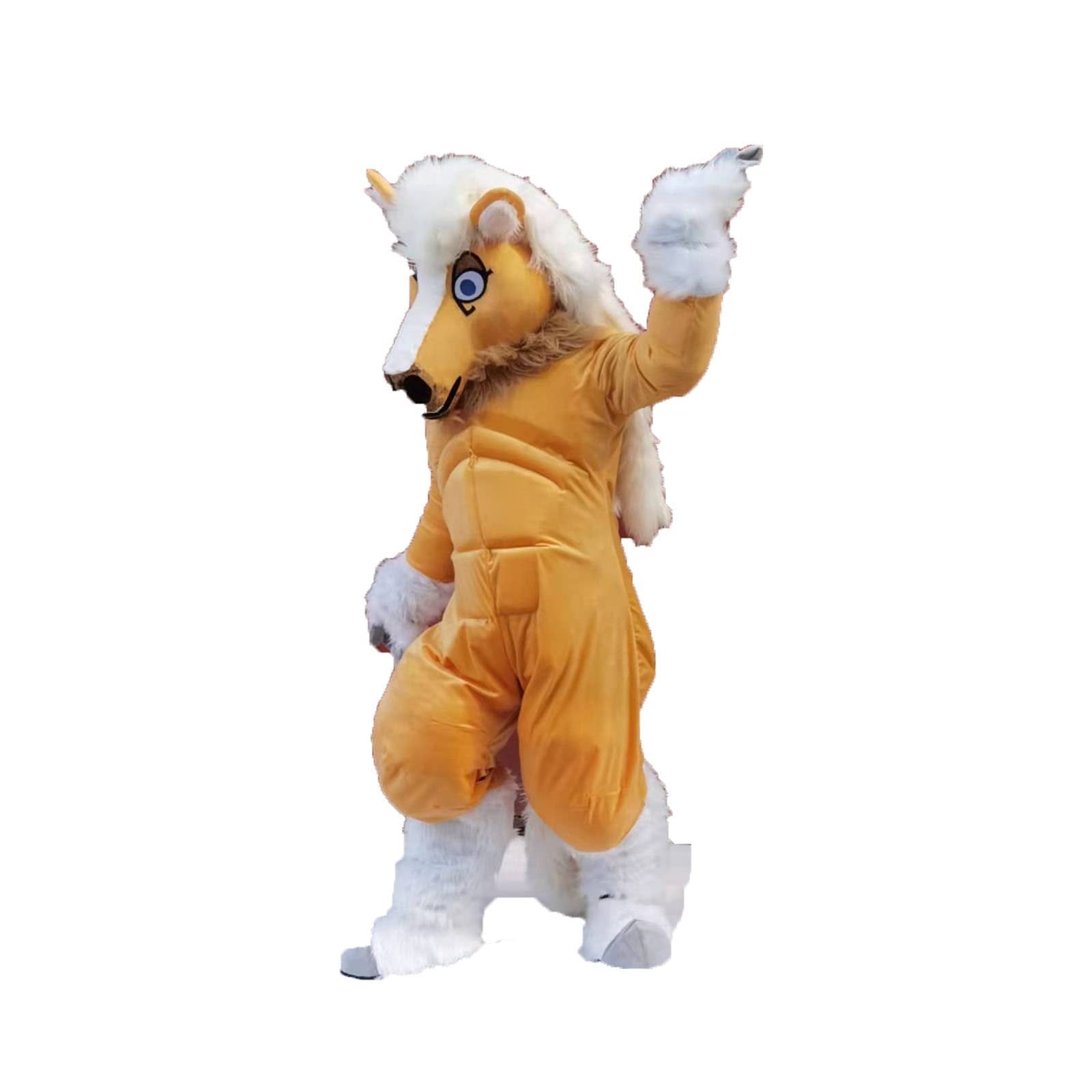 FurryMascot Original Muscle Horse Kemono Eyes Plantigrade Bodysuit Fursuit Fullsuit Teen Costumes Child Full Furry Husky Wolf Dog Fox Cat Suit Furries Anime Digitigrade Costume Bent Legs -  by FurryMascot -