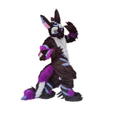 FurryMascot Original Muscle Dragon Kemono Eyes Plantigrade Bodysuit Fursuit Fullsuit Teen Costumes Child Full Furry Husky Wolf Dog Fox Cat Suit Furries Anime Digitigrade Costume Bent Legs