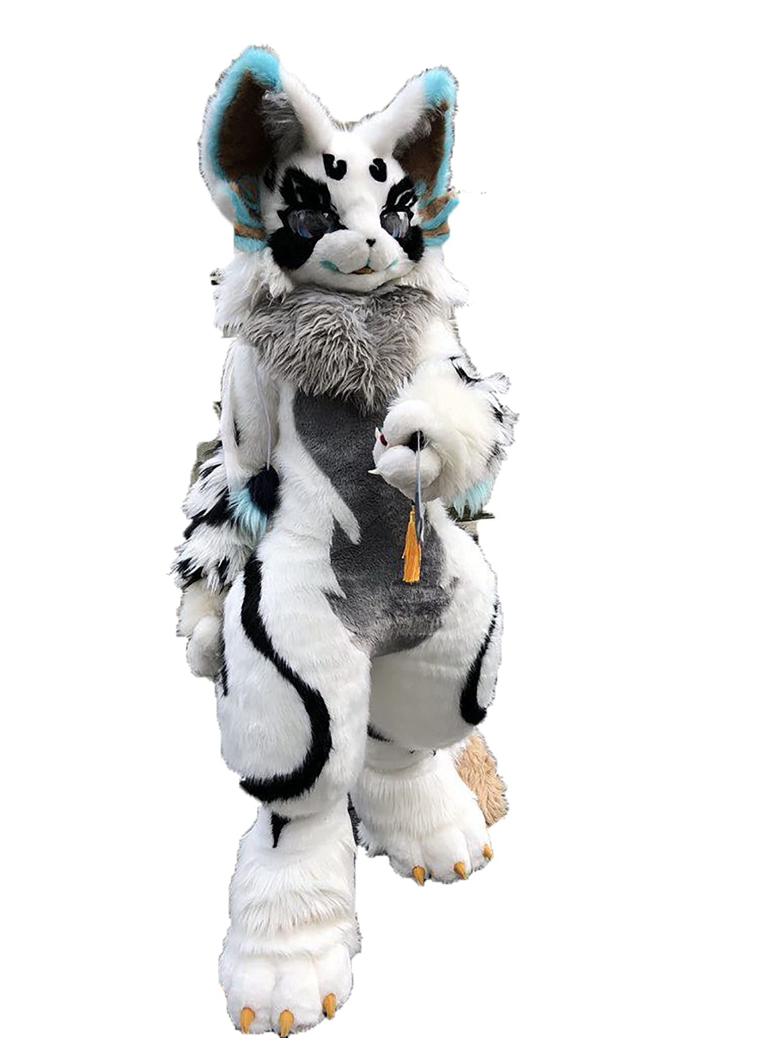 Kemono Eyes Cat Plantigrade Bodysuit Fursuit Fullsuit Teen Costumes Child Full Furry Husky Wolf Dog Fox Cat Suit Furries Anime Digitigrade Costume Bent Legs -  by FurryMascot -
