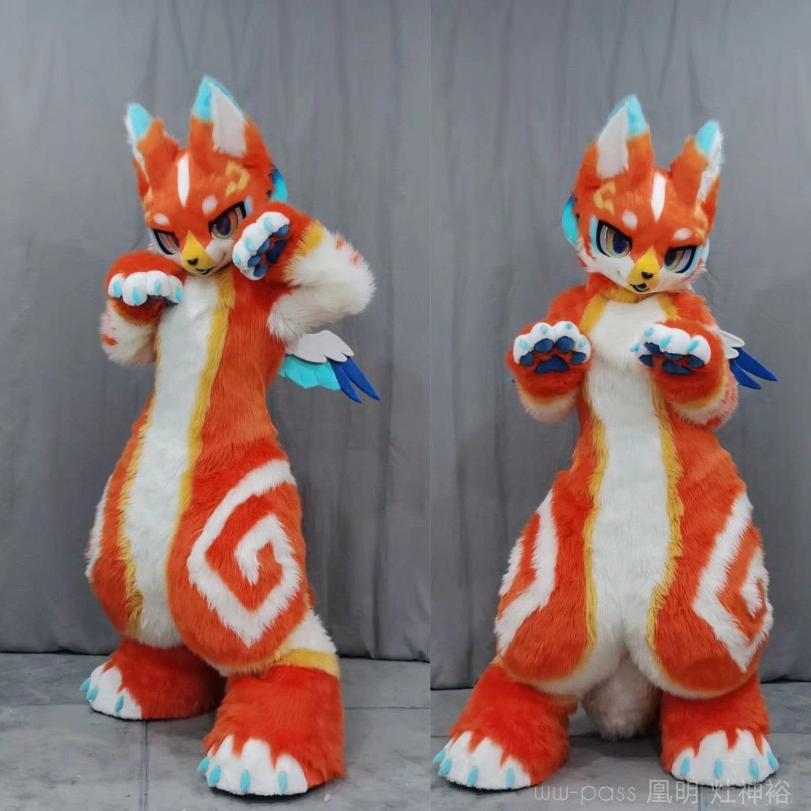FurryWu Studio Kawaii Orange Cat Dog Fox Fursuit Teen Costumes Child Full Furry Suit Fursona Kigurumi Digitigrade Anime -  by FurryMascot -