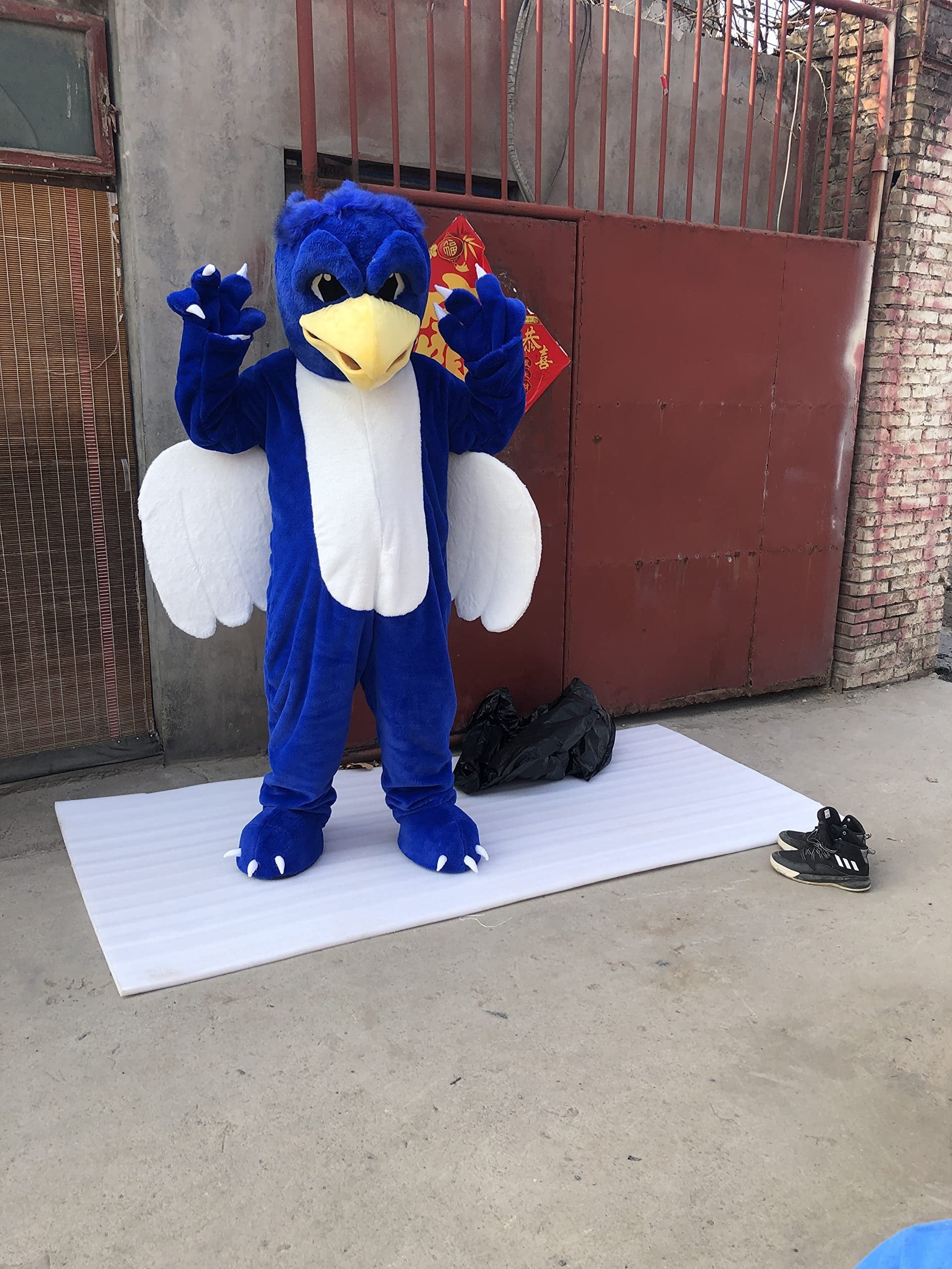 FurryWu 100% ORIGINAL PHOTO Angel Wings Birds Greece Griffin Blue Monster Mascot Costumes For Adult -  by FurryMascot -