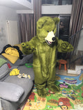 FurryWu 100% ORIGINAL PHOTO Green Grizzly Bear Mascot Costumes For Adult -  by FurryMascot -