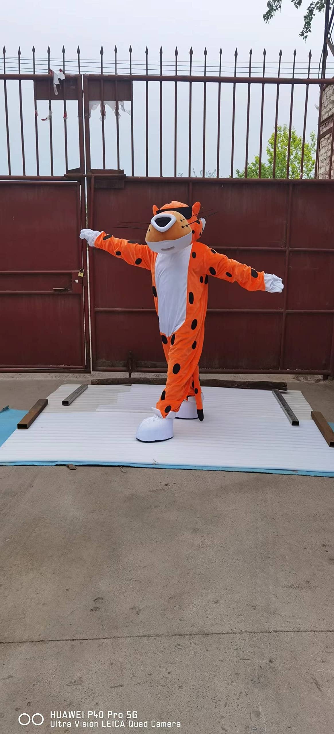 FurryMascot Cheetah Leopard Animal Mascot Costumes Costume Adult Size Mascotte Mascota Carnival Party Cosply, Black,blue,white, S,M,L,XL,XXL,XXXL -  by FurryMascot -