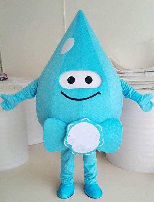 Blue Water Drops Mascot Costume Water Saving Publicity Performance Advertising Dress Halloween Carnival Fancy Party Costumes -  by FurryMascot -