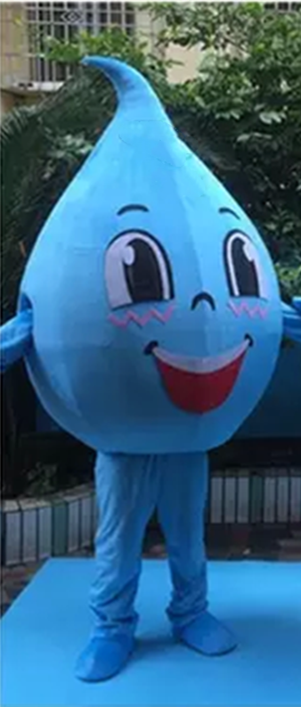Blue Water Drops Mascot Costume Water Saving Publicity Performance Advertising Dress Halloween Carnival Fancy Party Costumes -  by FurryMascot -