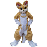 Furry Canine Animal Fursuit Husky Dog Mascot Costumes Bent Legs Canine Cosplay Halloween Carnival Party Dress Up Outfit Mascot -  by FurryMascot - 