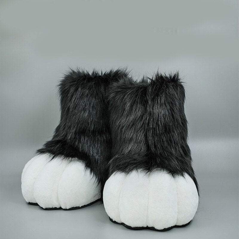 Fursuit Paws Costume Lion Bear Props Animal Feet Slippers One Size Fit Most Adult Teens Halloween Costume Party Supplies -  by FurryMascot -