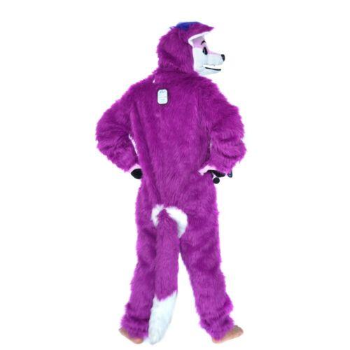 Can Move Mouth Purple Fox Mascot Costume Fursuit Cosplay Animal Party Game Animal Fancy Dress Adults Size Advertising Halloween -  by FurryMascot -