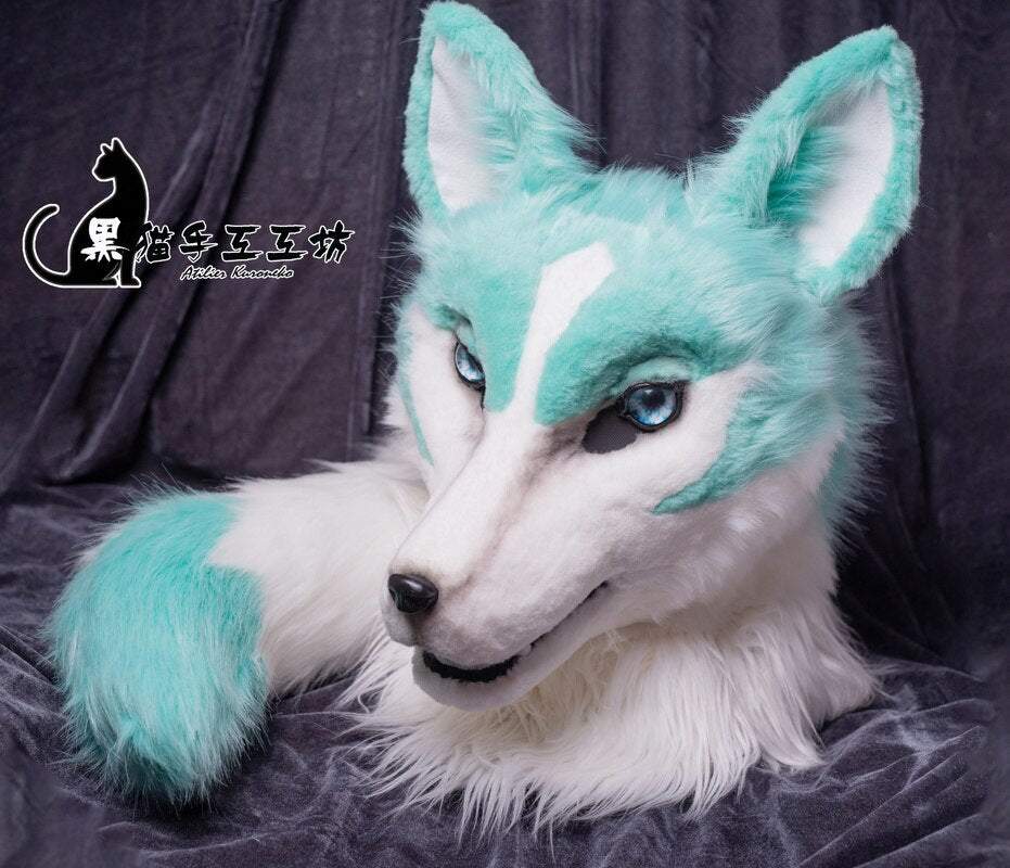 Breathing Sponge Head ( NO FOAM )Animal Outfit Single Head Furry Fursuit Accessories Plush Cosplay Props Halloween Costumes -  by FurryMascot -