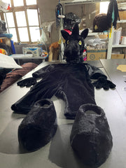 Black Mustang Horse Mascot Costumes Party Cosplay Suit