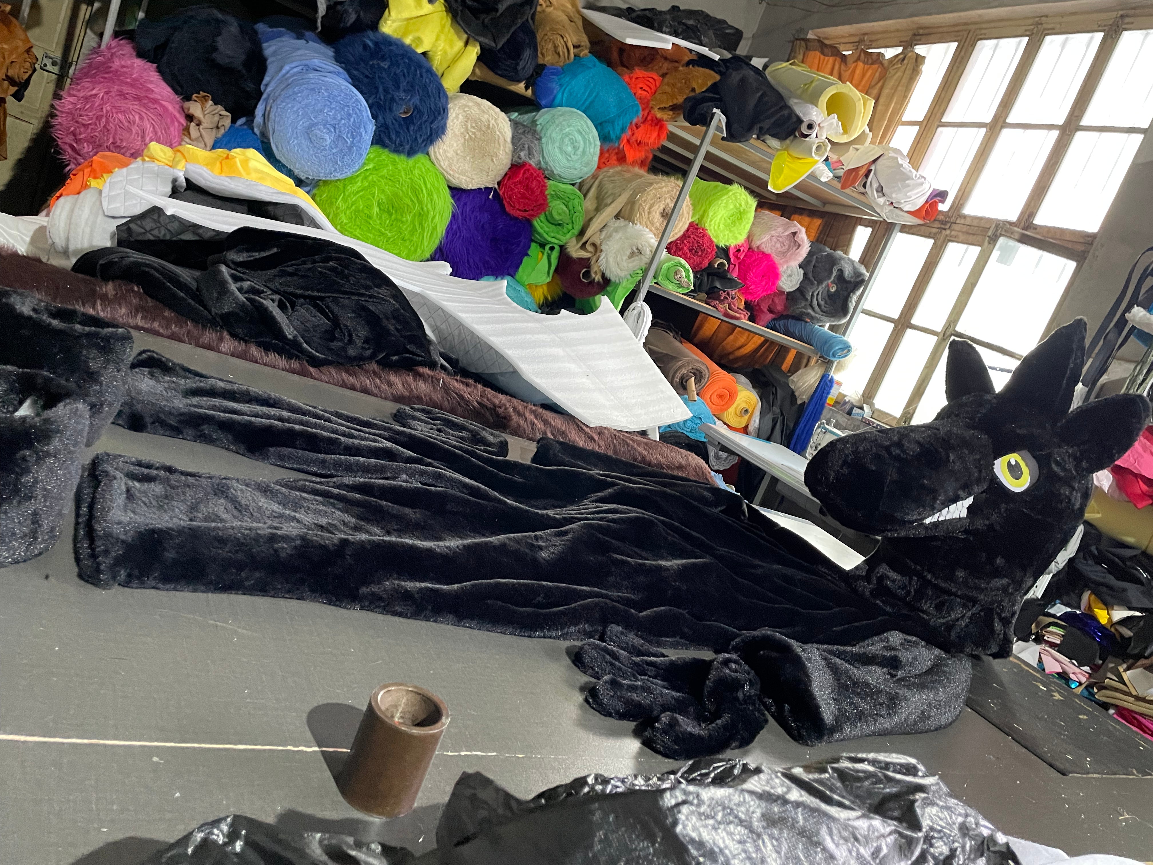 Black Mustang Horse Mascot Costumes Party Cosplay Suit