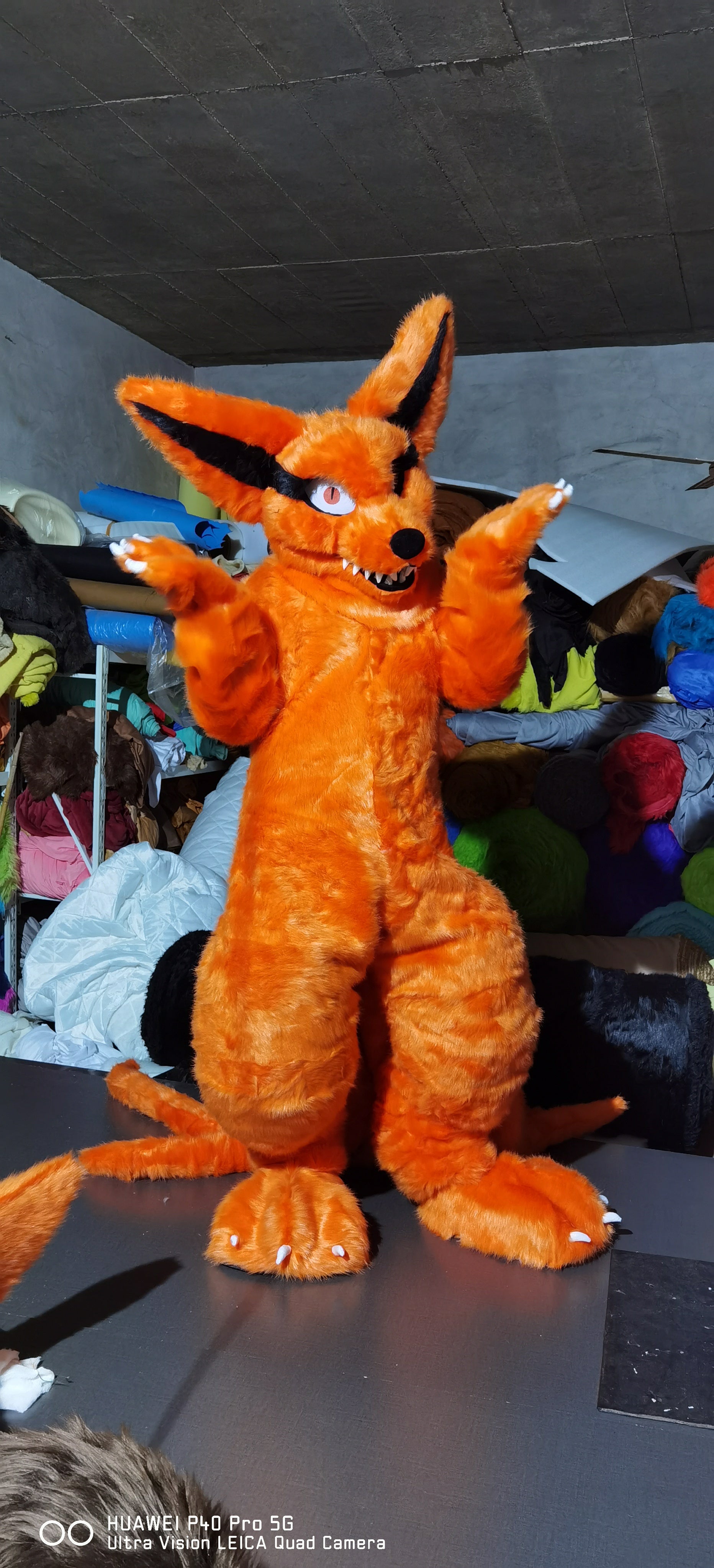 Anime Kyuubi Kitsune Gumiho Fox Fursuit Teen Kostüme Kind voller Pelzanzug Fursona Kigurumi Digitigrade Anime