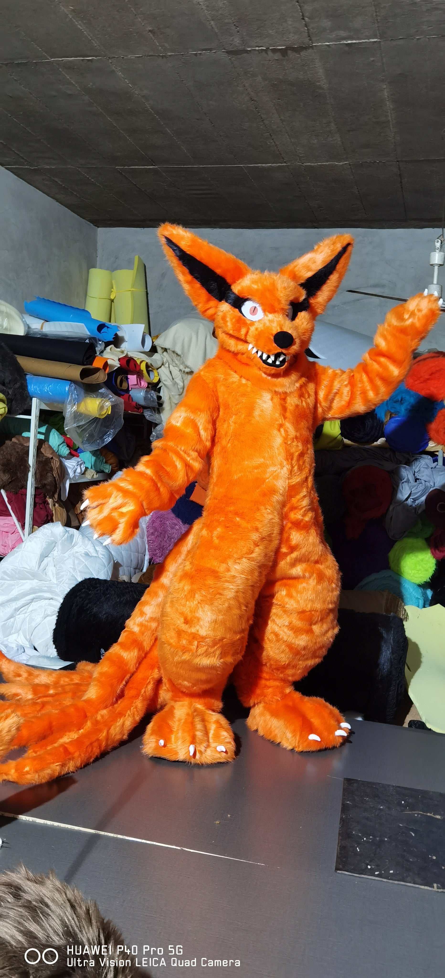 Anime Kyuubi Kitsune Gumiho Fox Fursuit Teen Kostüme Kind voller Pelzanzug Fursona Kigurumi Digitigrade Anime