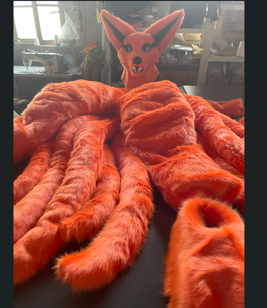 Anime Kyuubi Kitsune Gumiho Fox Fursuit Teen Kostüme Kind voller Pelzanzug Fursona Kigurumi Digitigrade Anime