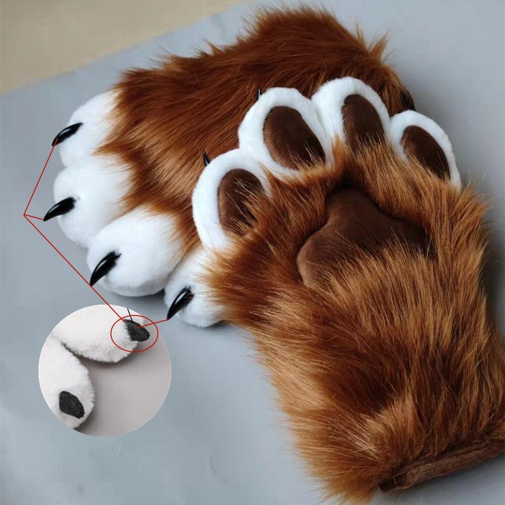 New Brown Beast Fursuit Cosplay Beast Claw Hand Foot Nails Covers Costume Accessories Custom Made -  by FurryMascot -