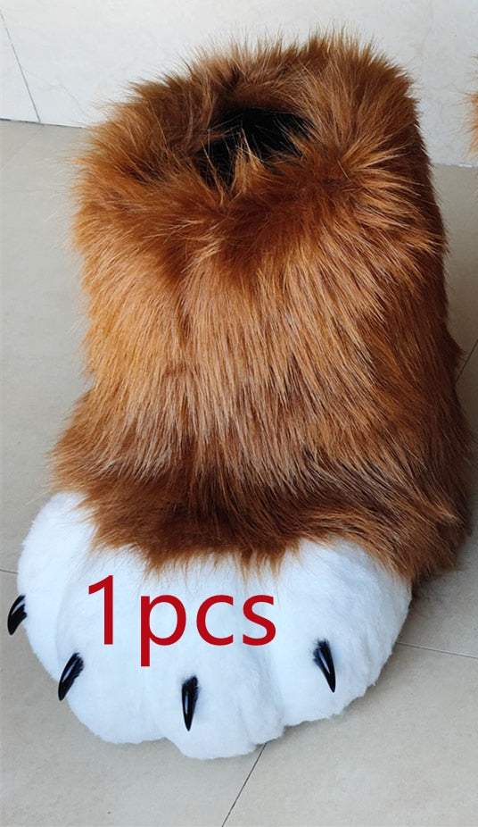 New Brown Beast Fursuit Cosplay Beast Claw Hand Foot Nails Covers Costume Accessories Custom Made -  by FurryMascot -