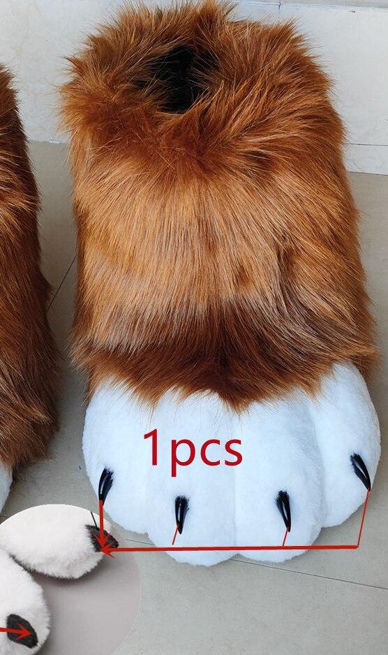 New Brown Beast Fursuit Cosplay Beast Claw Hand Foot Nails Covers Costume Accessories Custom Made -  by FurryMascot -