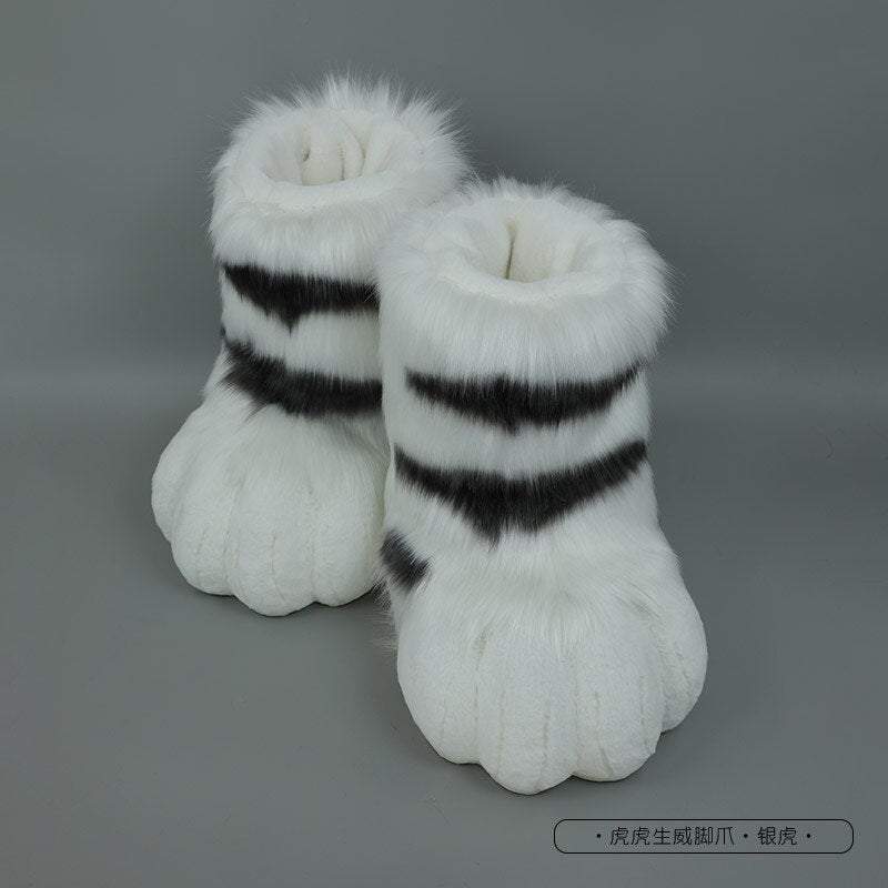 New Gray Black White Brown Beast Fursuit Cosplay Beast Claw Foot Nails Covers Costume Accessories Custom Made Christmas party -  by FurryMascot -