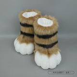 New Gray Black White Brown Beast Fursuit Cosplay Beast Claw Foot Nails Covers Costume Accessories Custom Made Christmas party -  by FurryMascot -