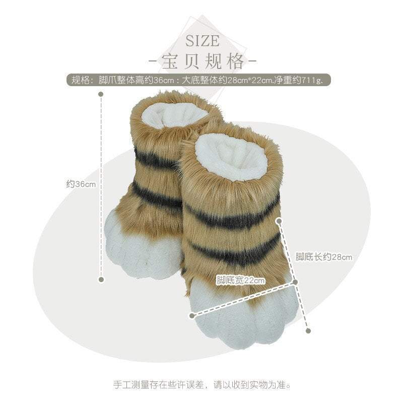 New Gray Black White Brown Beast Fursuit Cosplay Beast Claw Foot Nails Covers Costume Accessories Custom Made Christmas party -  by FurryMascot -