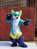 Furry Canine Mascot Costume Husky Dog Fursuit Halloween Carnival Party Suit Cosplay Canine Animal Costume Bent Legs -  by FurryMascot -