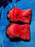 Black Red Fursuit Paw Costume Fox Party Carnival Gift Gloves Paws - Fursuit Paws by FurryMascot - FURSUIT ACCESSORIES