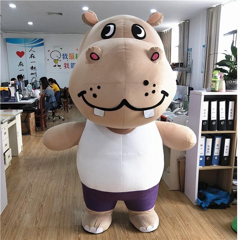 Cartoon Inflatable Mascot Costume Hippo Fursuit Anime Props Doll Propaganda Mascot Costume Halloween Christmas -  by FurryMascot -