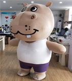 Cartoon Inflatable Mascot Costume Hippo Fursuit Anime Props Doll Propaganda Mascot Costume Halloween Christmas -  by FurryMascot -