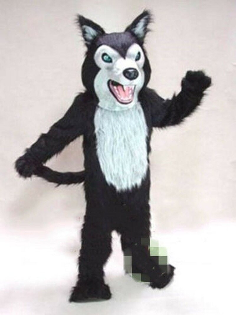 Adults Black Wolf Husky Dog Fursuit Mascot Costume Suits Party  Dress Clothing Promotion Carnival Hallowen Cosplay Unsiex Gift -  by FurryMascot -