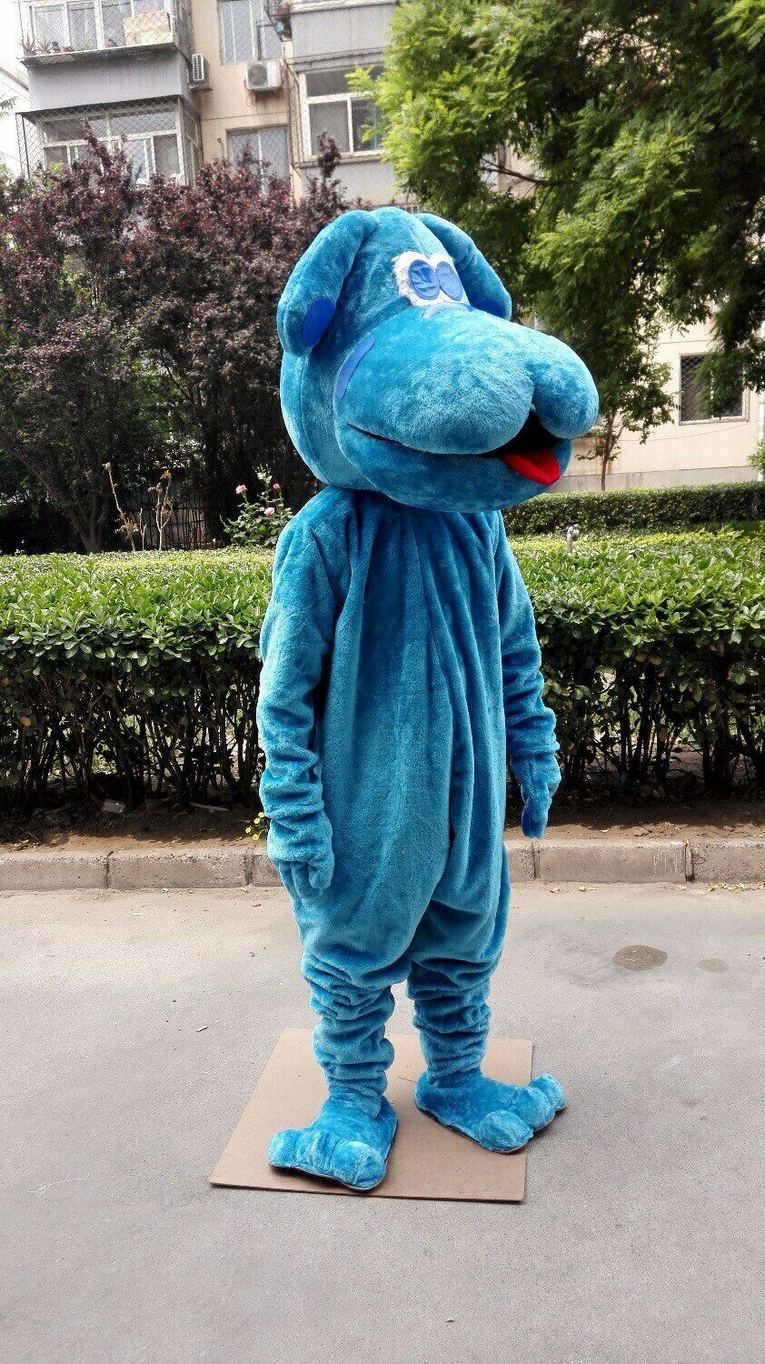 Blue Dog Mascot Costume Suit Cosplay Party Game Dress Outfit Christmas Adult New -  by FurryMascot -
