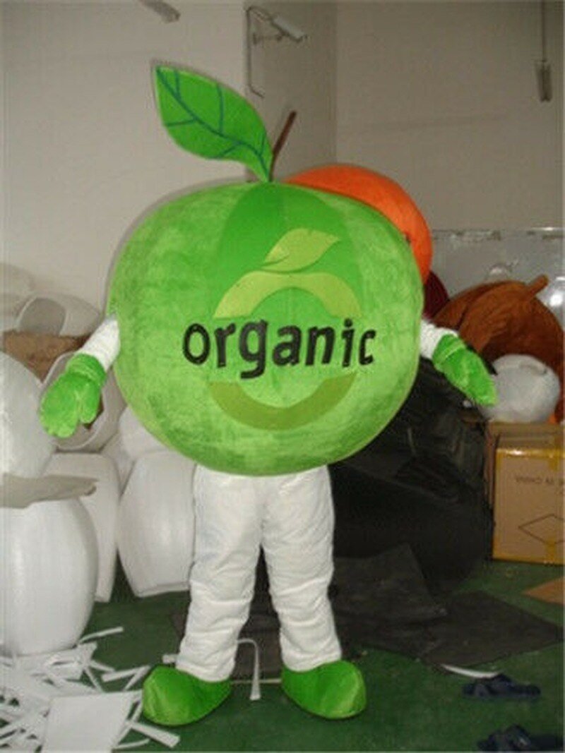 Cute Apple Fruit Cartoon Mascot Costume Cosplay Party Dress Outfit Halloween Adult Cosplay Christmas Birthday Gift -  by FurryMascot -