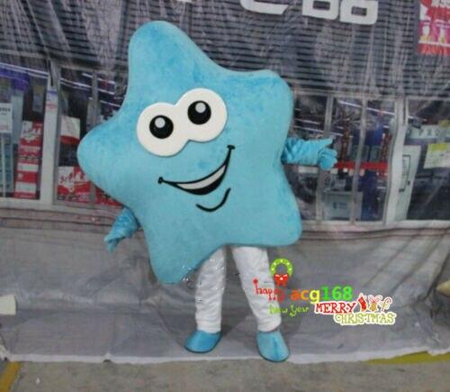 Adversting Hot Blue Star Mascot Costume Dress Cosplay Outfit Theater Party Suit -  by FurryMascot -