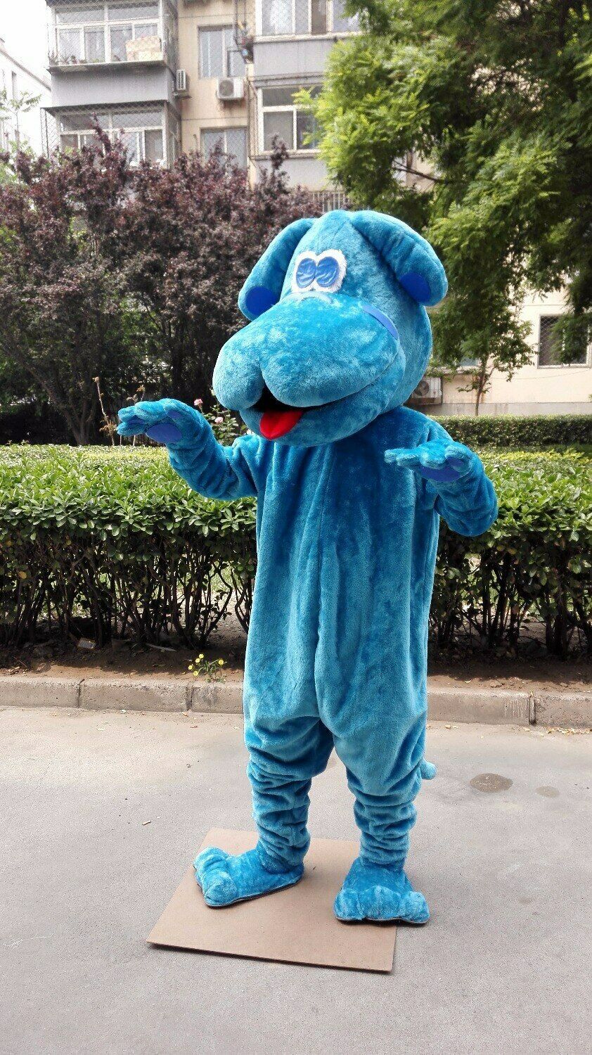 Blue Dog Mascot Costume Suit Cosplay Party Game Dress Outfit Christmas Adult New -  by FurryMascot -