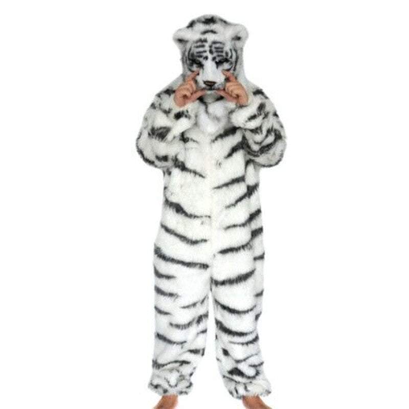 Cute Can Move Mouth White Tiger Mascot Costume Fursuit Cosplay Animal Halloween Adult Cosplay Unisex Hallowen Gift -  by FurryMascot -