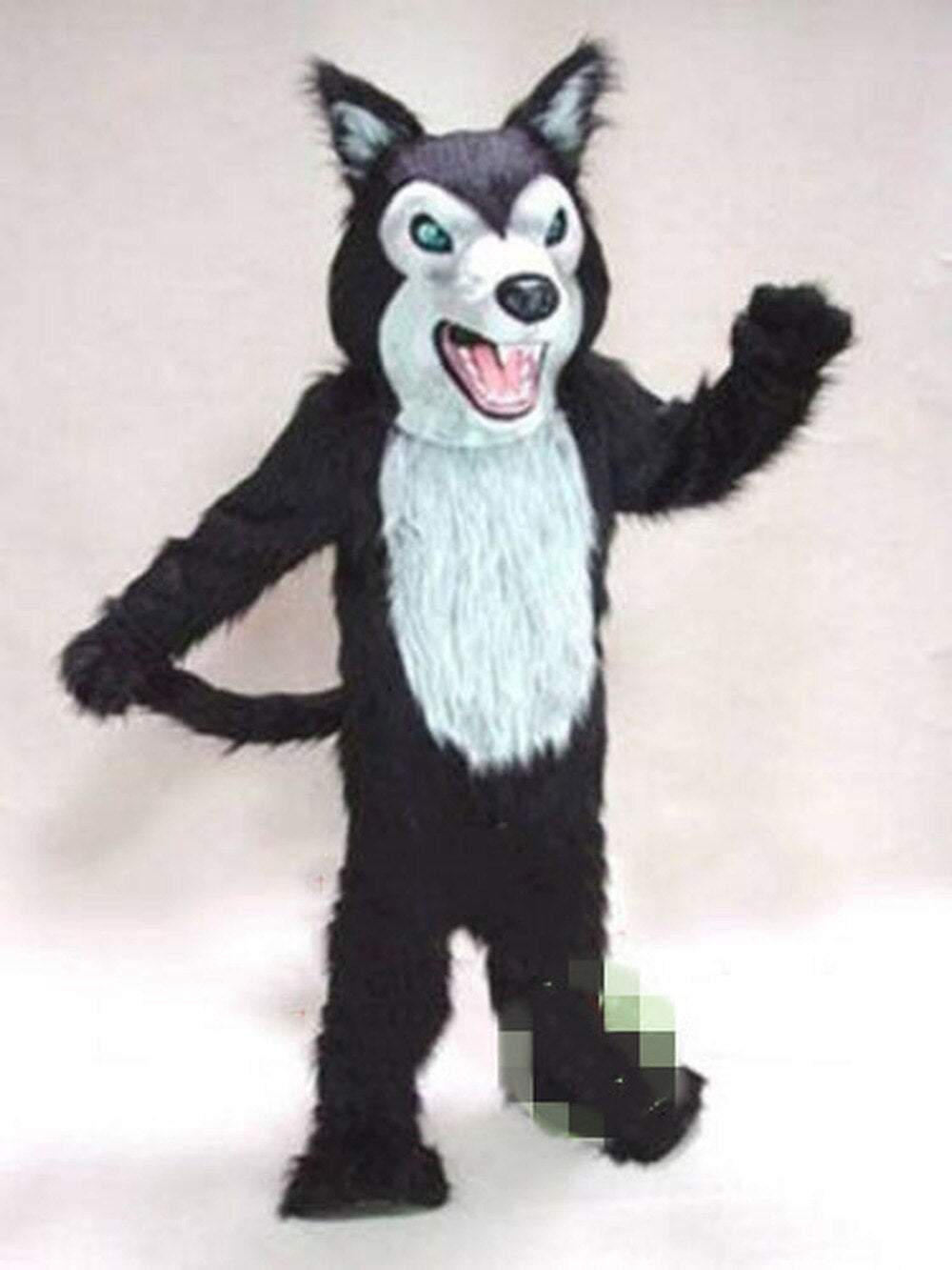 Black Wolf Husky Dog Fursuit Mascot Costume Suits Cosplay Party  Dress Clothing Promotion Carnival Halloween Xmas Easter Adults -  by FurryMascot -