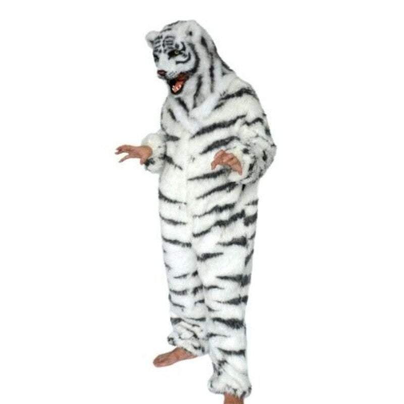Cute Can Move Mouth White Tiger Mascot Costume Fursuit Cosplay Animal Halloween Adult Cosplay Unisex Hallowen Gift -  by FurryMascot -