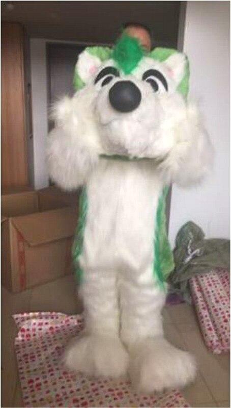 2019 Halloween Long Fur Dog Fursuit Mascot Furry Costume Cosplay Fancy Dress Adults Outdoor party Outfit Kid Unisex -  by FurryMascot -