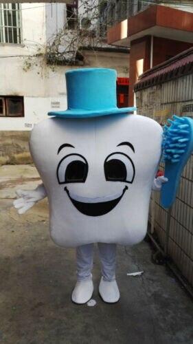 Advertising Tooth Mascot Adult Costume Dental Care Halloween Party Dress Adults -  by FurryMascot -