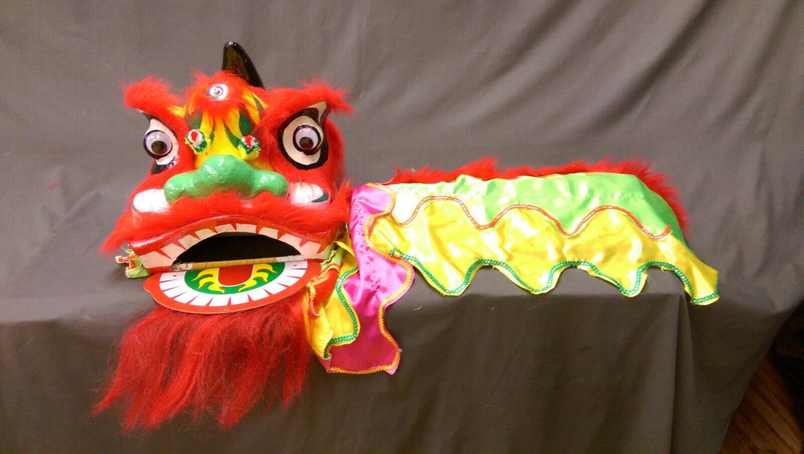 Chinese Lion Dance Costume suits for one children Wool Costume Kids Dress Folk Art Celebrate Lion Mascot Outfit Halloween -  by FurryMascot -