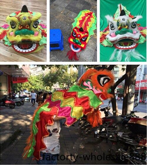 Chinese Lion Dance Costume suits for one children Wool Costume Kids Dress Folk Art Celebrate Lion Mascot Outfit Halloween -  by FurryMascot -