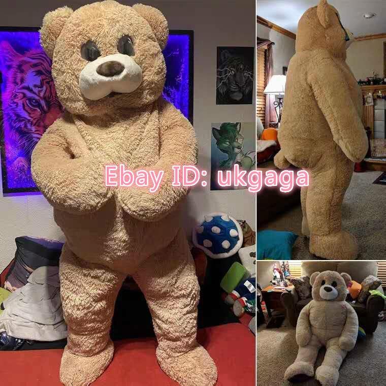 Best Quality on Ali Brown Bear Furry Fursuit  Suit Birthday Costume Cosplay Animal Party Fancy Dress Carnival Birthday Gift -  by FurryMascot -