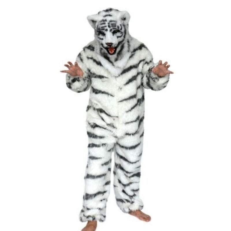 Cute Can Move Mouth White Tiger Mascot Costume Fursuit Cosplay Animal Halloween Adult Cosplay Unisex Hallowen Gift -  by FurryMascot -