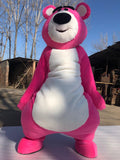 Lotso Huggin Bear PINK Mascot Costume Fursuit Cosplay Animal Party Fancy Dress Carnival Birthday Gift -  by FurryMascot -