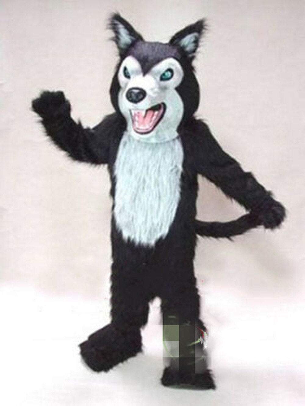 Black Wolf Husky Dog Fursuit Mascot Costume Suits Cosplay Party  Dress Clothing Promotion Carnival Halloween Xmas Easter Adults -  by FurryMascot -