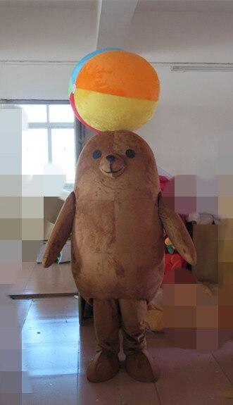 Brown Sea Lion Mascot Costume Suit Cosplay Party Game Fancy Dress Outfits Advertising Carnival Halloween Easter Festival Adults -  by FurryMascot -