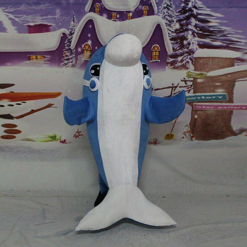 Cartoon Dolphins Mascot Costume Cosplay Fursuit Party Game Fancy Dress Outfits Halloween Adults Character Advertising Parade New -  by FurryMascot -